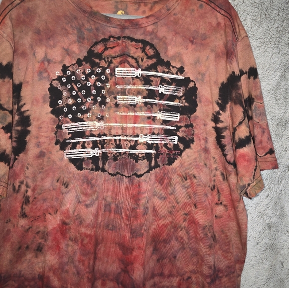 🛑⛏️👉-NWOT Men's Tie Dye Carhartt- 2xl- One of a Kind! - Picture 6 of 14